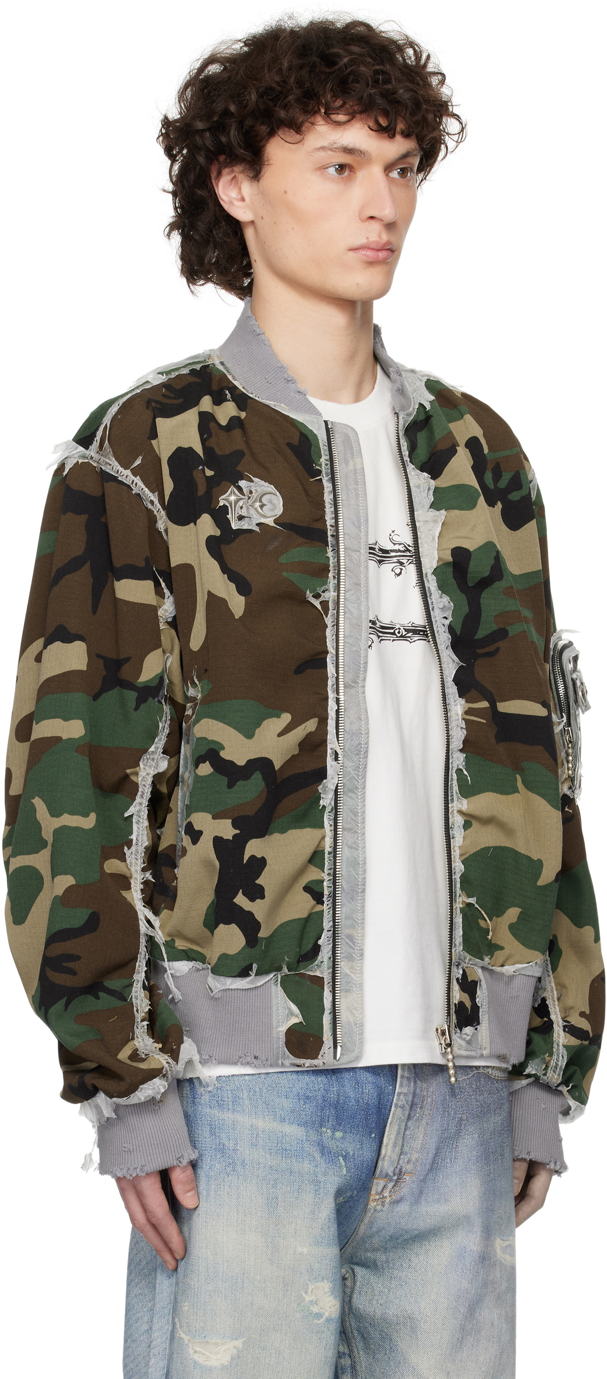 Thug Club Khaki Burnt Tango Charlie Bomber Jacket Thug Club