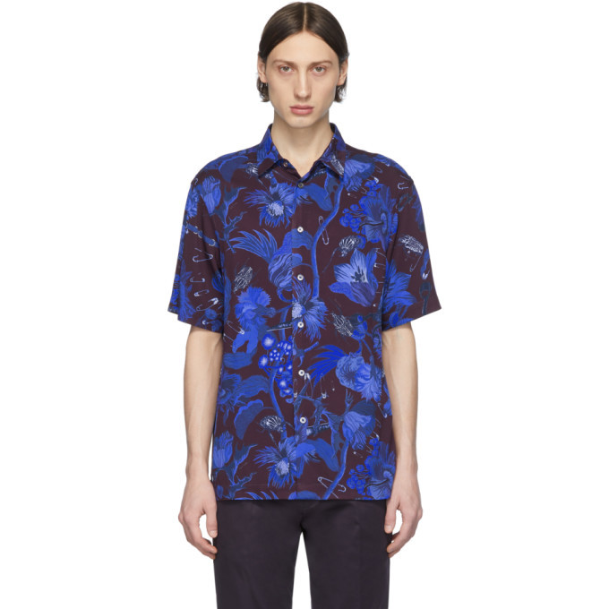 Photo: Paul Smith Burgundy and Blue Floral Goliath Short Sleeve Shirt