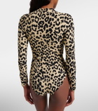 Marysia Northsea leopard-print rashguard swimsuit