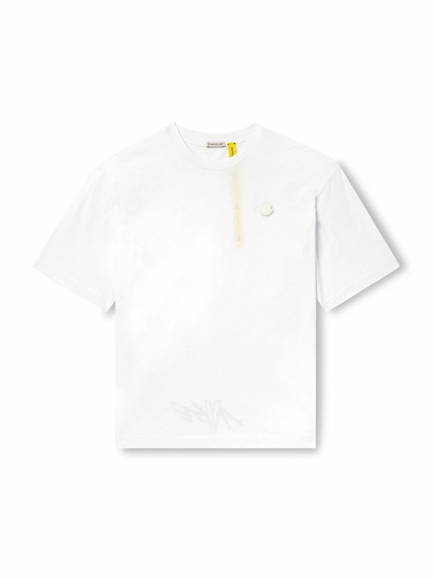 Photo: Moncler Genius - A$AP Rocky Logo-Appliquéd Cotton-Jersey T-Shirt - White