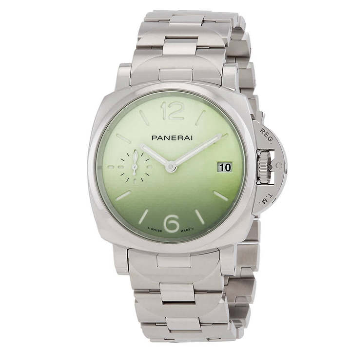 Photo: Panerai Luminor Due Pastello Automatic Green Dial Watch PAM01311