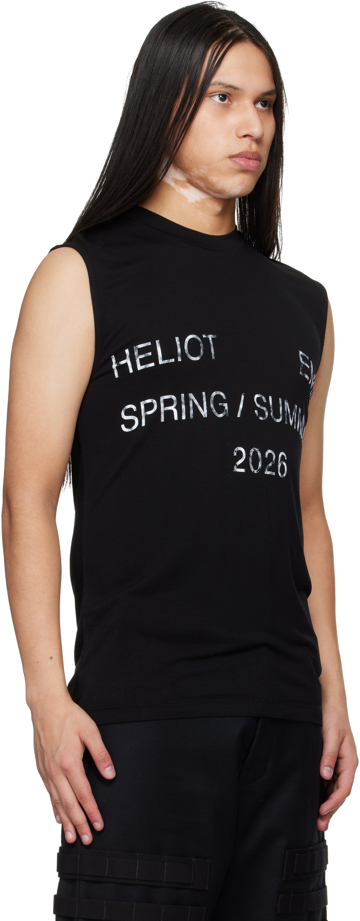 HELIOT EMIL Black Overo Tank Top
