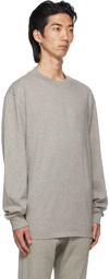 Essentials Grey Back Logo Long Sleeve T-Shirt