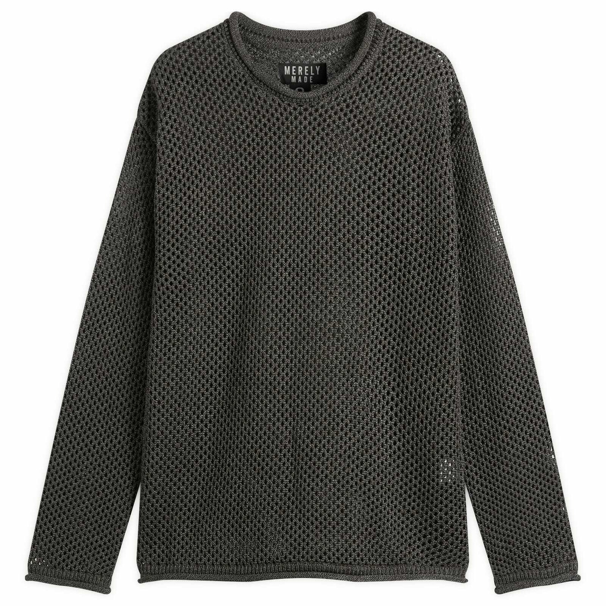Merely Made Men's Netting Sweater in Black