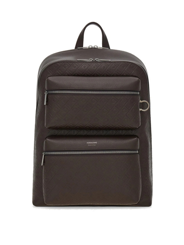 Photo: Ferragamo Mens Ferragamo Monogram backpack in Brown