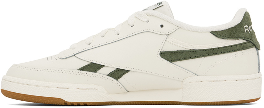 Reebok Classics Off-White & Green Club C Revenge Sneakers