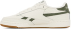 Reebok Classics Off-White & Green Club C Revenge Sneakers