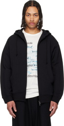 YOHJI YAMAMOTO Black 30/10 French Terry Logo Hoodie