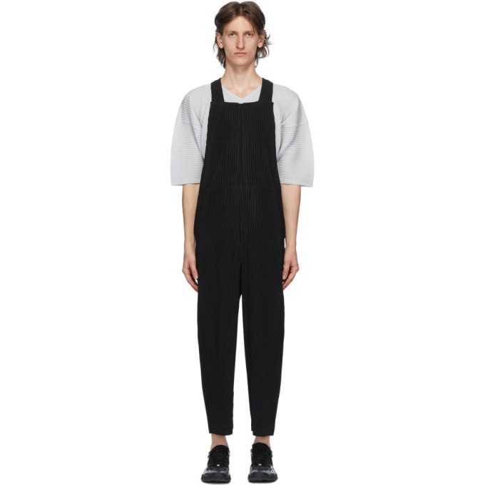 Photo: Homme Plisse Issey Miyake Black Pleated Overalls