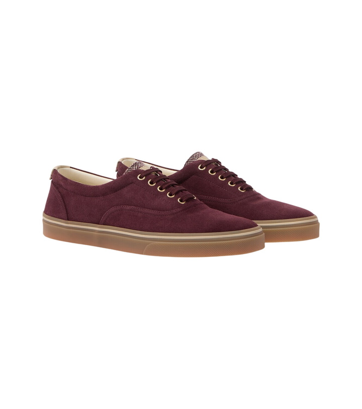 Photo: Brunello Cucinelli Leather-trimmed suede sneakers