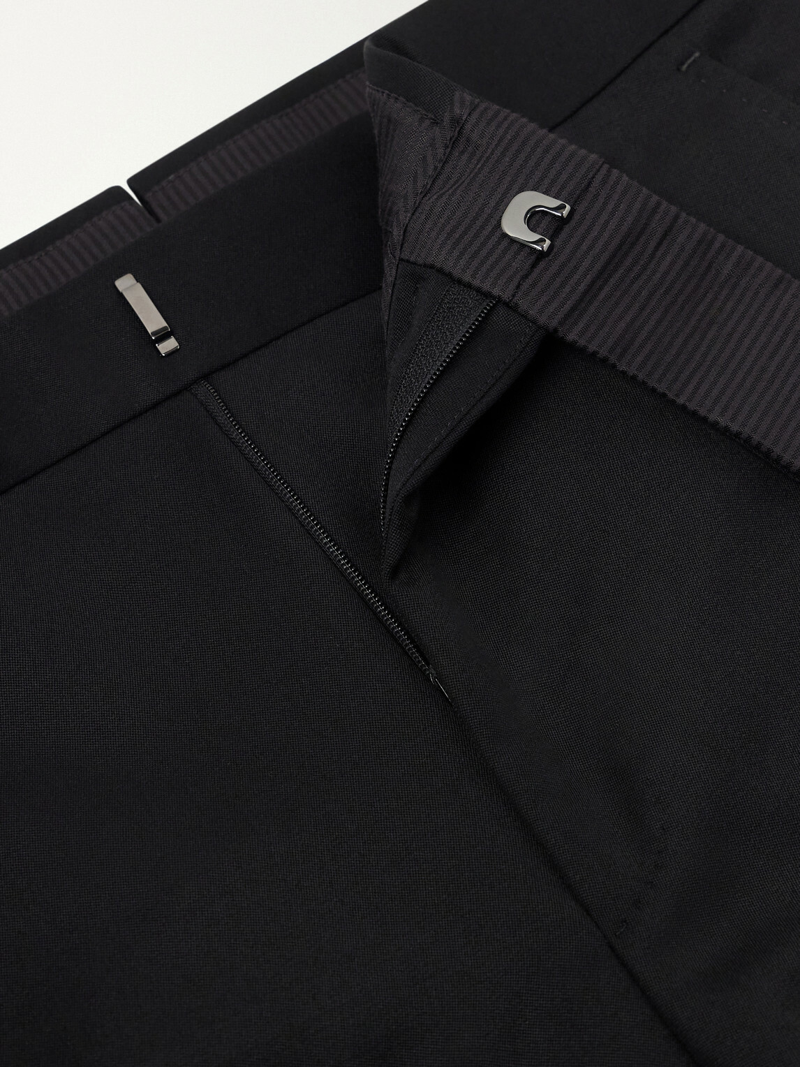 TOM FORD - Wool-Blend Grain de Poudre Straight-Leg Trousers - Black
