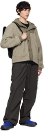 RAINS Black Rubberized Canvas Backpack