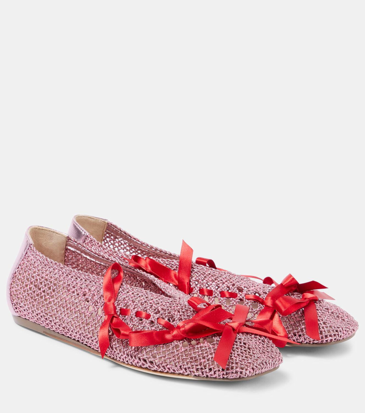 【Simone Rocha】 Bow-detail crochetバレエフラット Simone Rocha】 Bow-detail crochetバレエフラット Simone Rocha