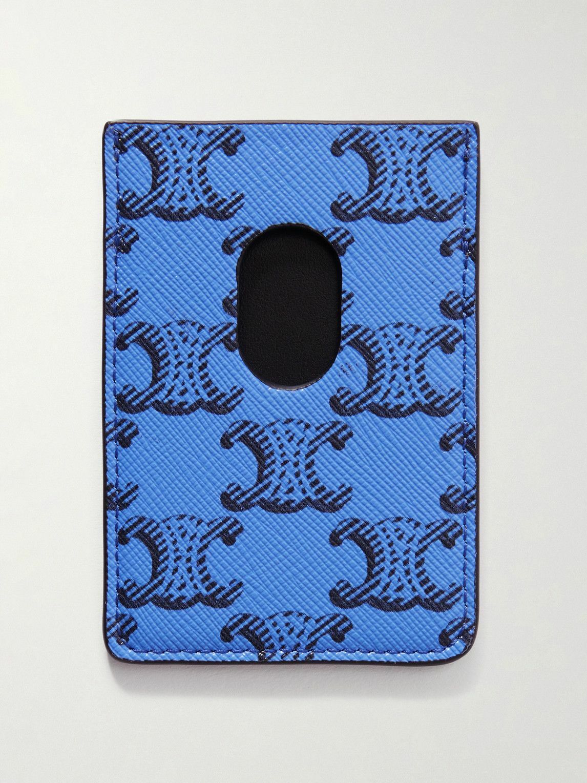 CELINE - Triomphe Printed Leather and Canvas Cardholder