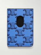 CELINE - Triomphe Printed Leather and Canvas Cardholder