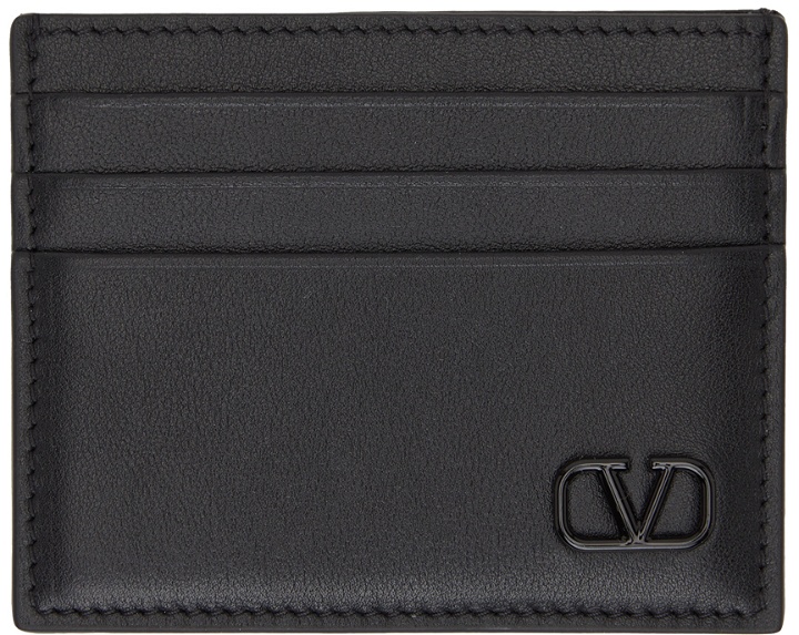 Photo: Valentino Garavani Black V Logo Card Holder