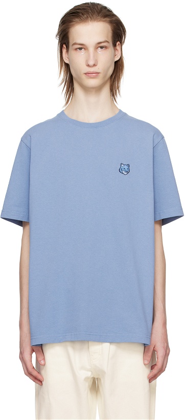 Photo: Maison Kitsuné Blue Bold Fox Head T-Shirt
