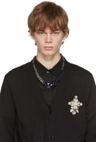 Alexander McQueen Silver & Blue Chrome Chain Necklace