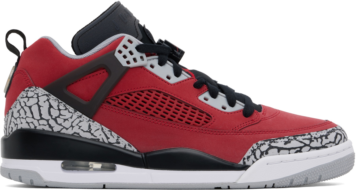 Nike Jordan Red & Gray Jordan Spizike Low Sneakers