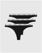 Calvin Klein Underwear Wmns 3 Pack Thong (Low Rise) Black - Womens - Panties