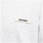 Jacquemus Men's Gros Grain Logo Hoodie in Grey