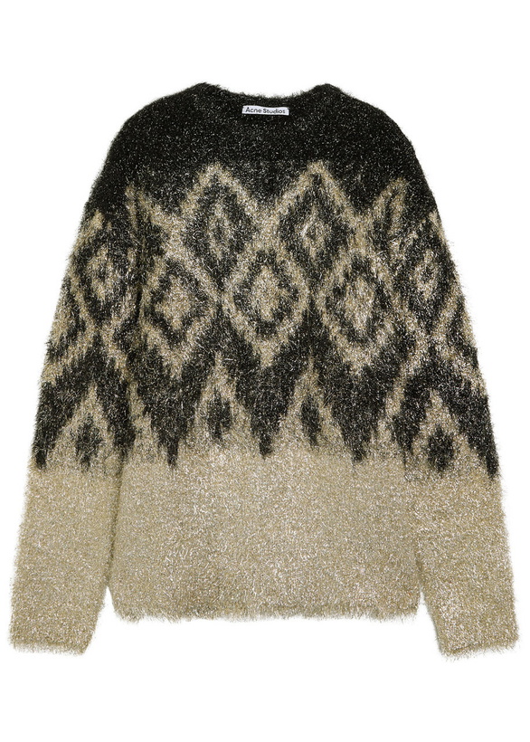 Photo: Acne Studios Metallic Thread Jumper Black