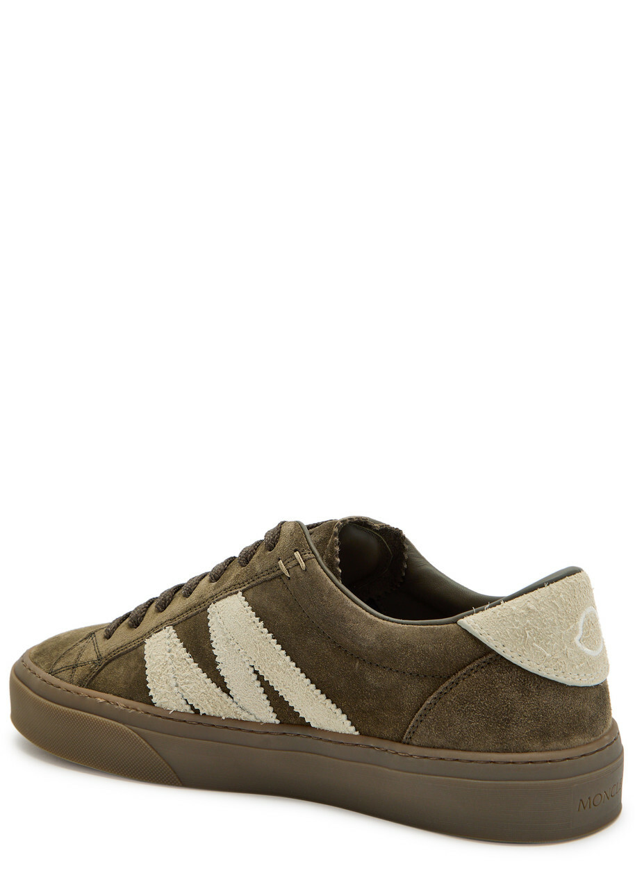 Moncler Monaco Suede Sneakers Tan