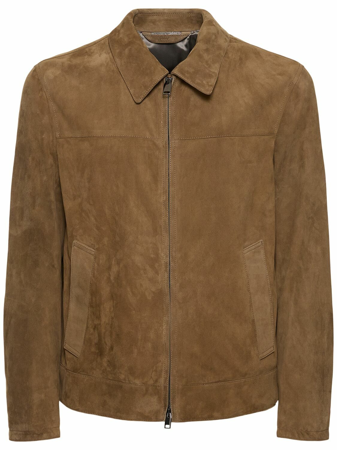 BRIONI Zip-up Suede Jacket Brioni