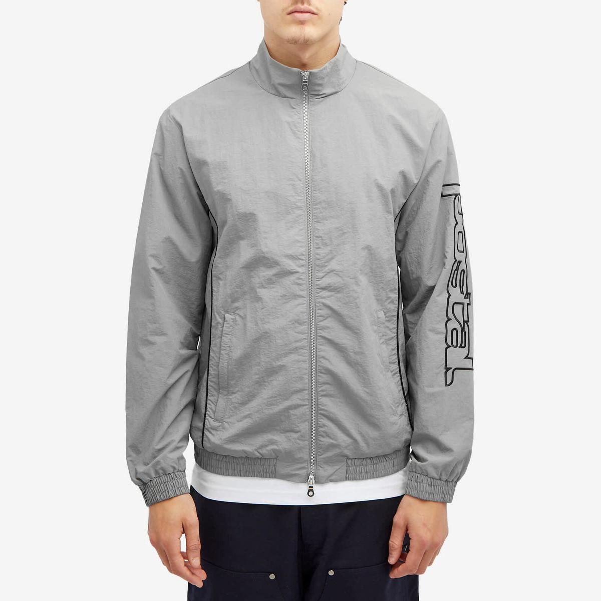 POSTAL Men's Arm Logo Track Jacket in Urban Grey