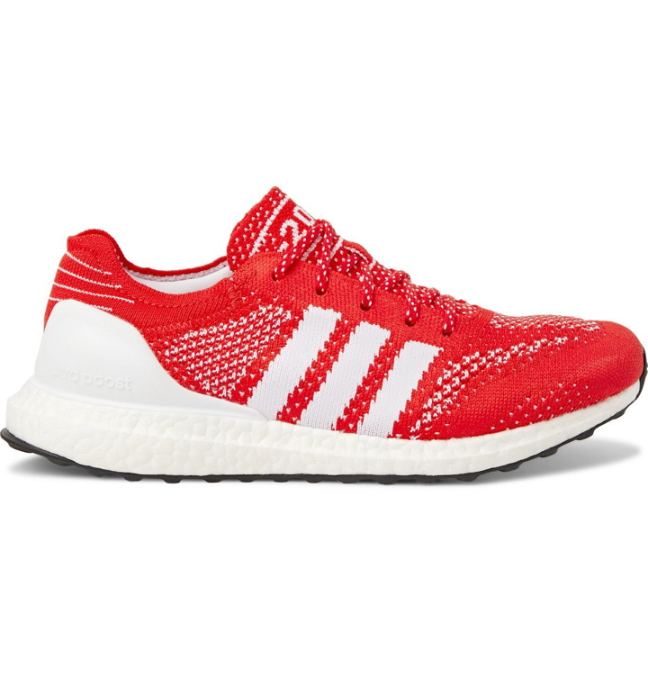 Photo: Adidas Sport - Parley UltraBOOST DNA Prime Rubber-Trimmed Primeknit Running Sneakers - Red