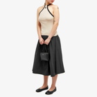Peachy Den Women's Deba Midi Nylon Skirt in Black