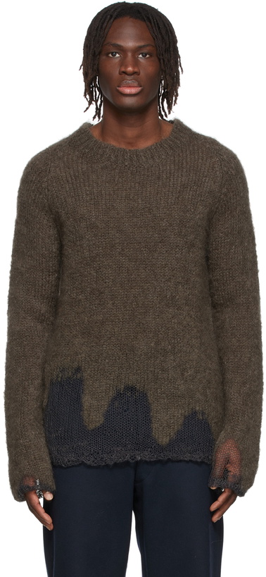 Photo: Maison Margiela Brown Mohair Oversized Sweater