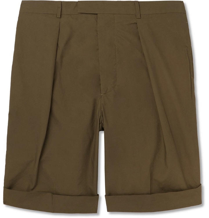 Photo: Officine Generale - Cotton-Poplin Shorts - Men - Green
