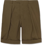 Officine Generale - Cotton-Poplin Shorts - Men - Green