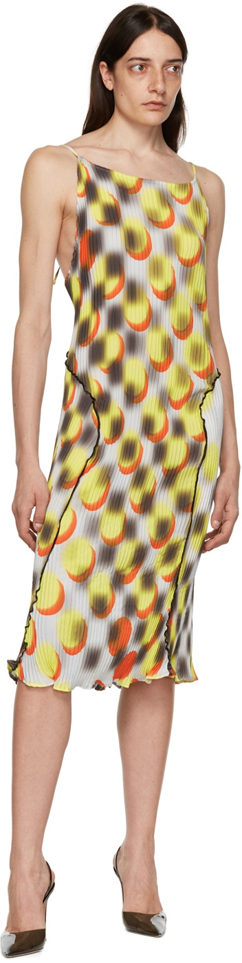 Julia Heuer White Pola Midi Dress