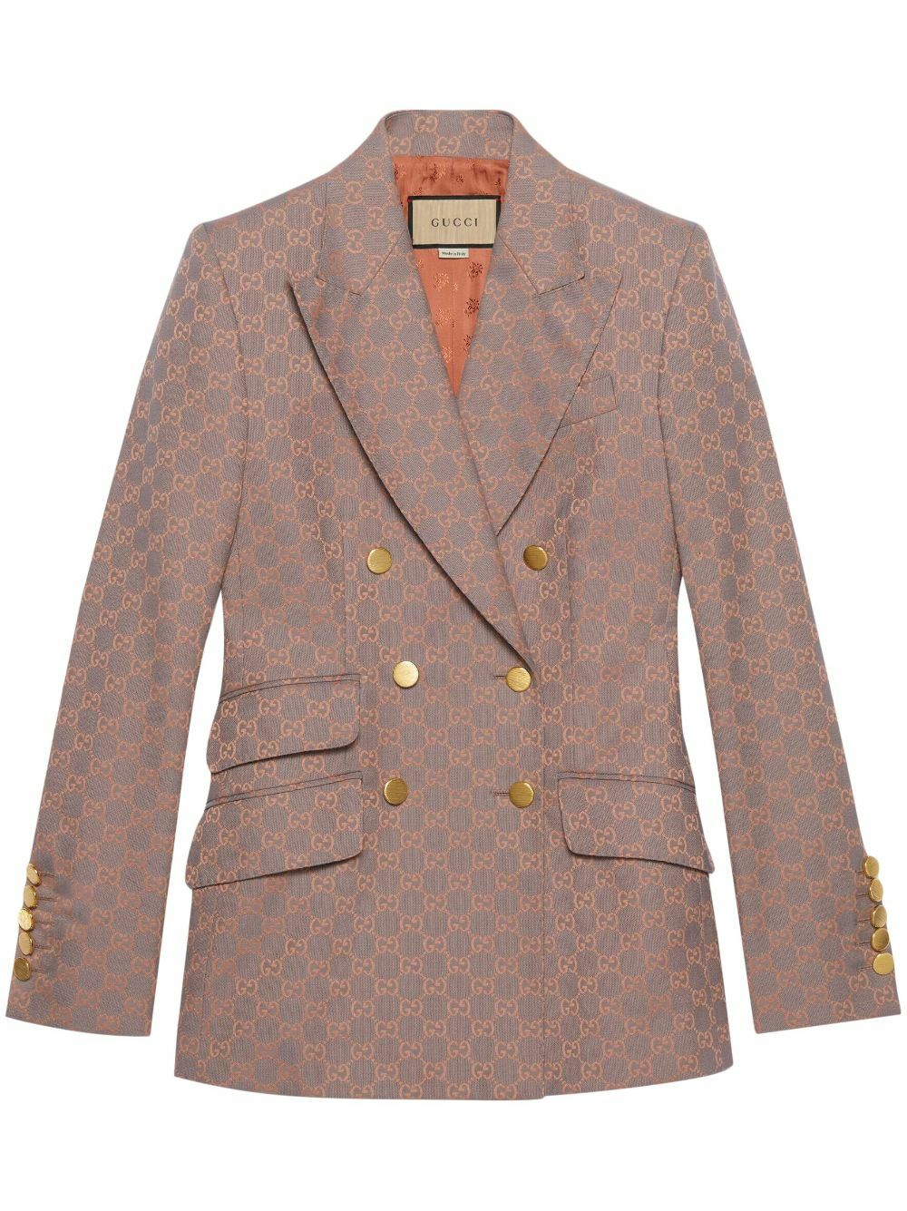 GUCCI - Gg Cotton Double-breasted Blazer Gucci