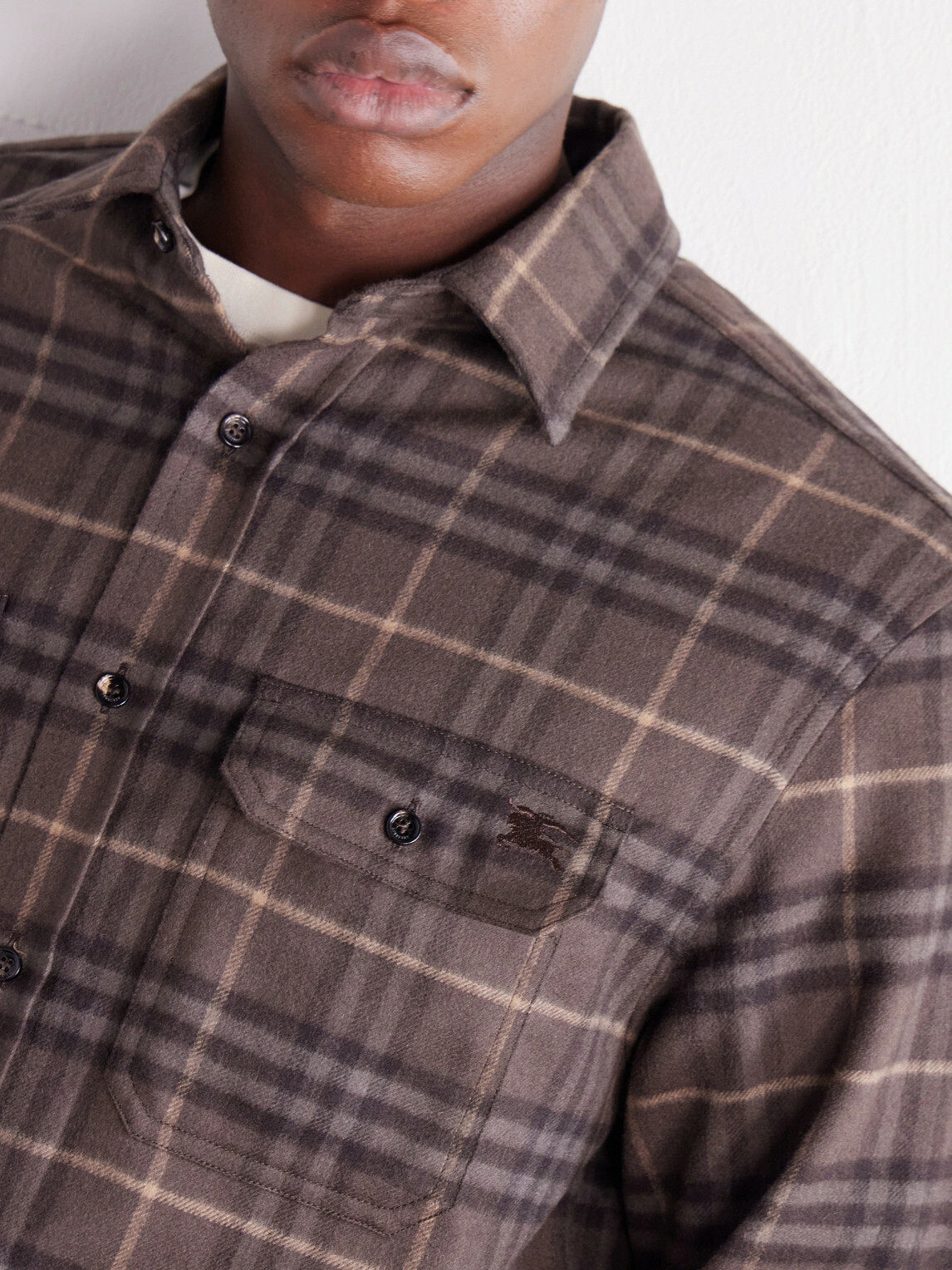 Burberry - Checked Wool-Twill Flannel Shirt - Brown