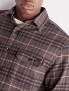 Burberry - Checked Wool-Twill Flannel Shirt - Brown