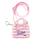 MC2 Saint Barth Pink Striped Cotton Canvas Key Holder