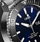 Oris - Aquis Big Day Date Automatic 45.5mm Stainless Steel Watch - Blue