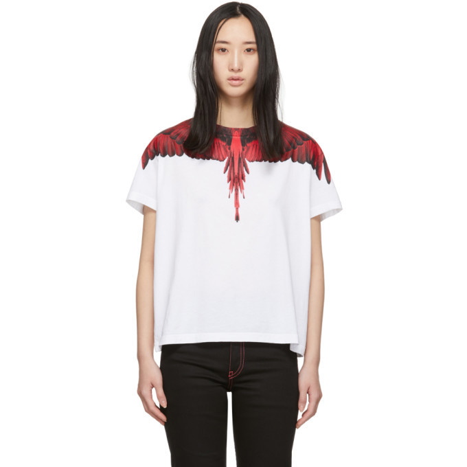 Marcelo County Milan White and Wings T-Shirt Marcelo Burlon County of Milan
