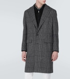Brioni Houndstooth wool overcoat