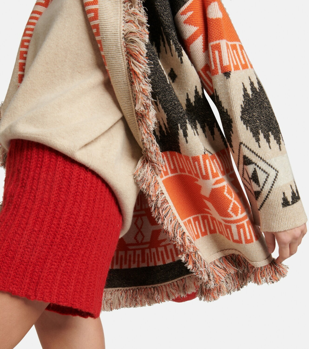Alanui - Icon jacquard cashmere and linen cardigan