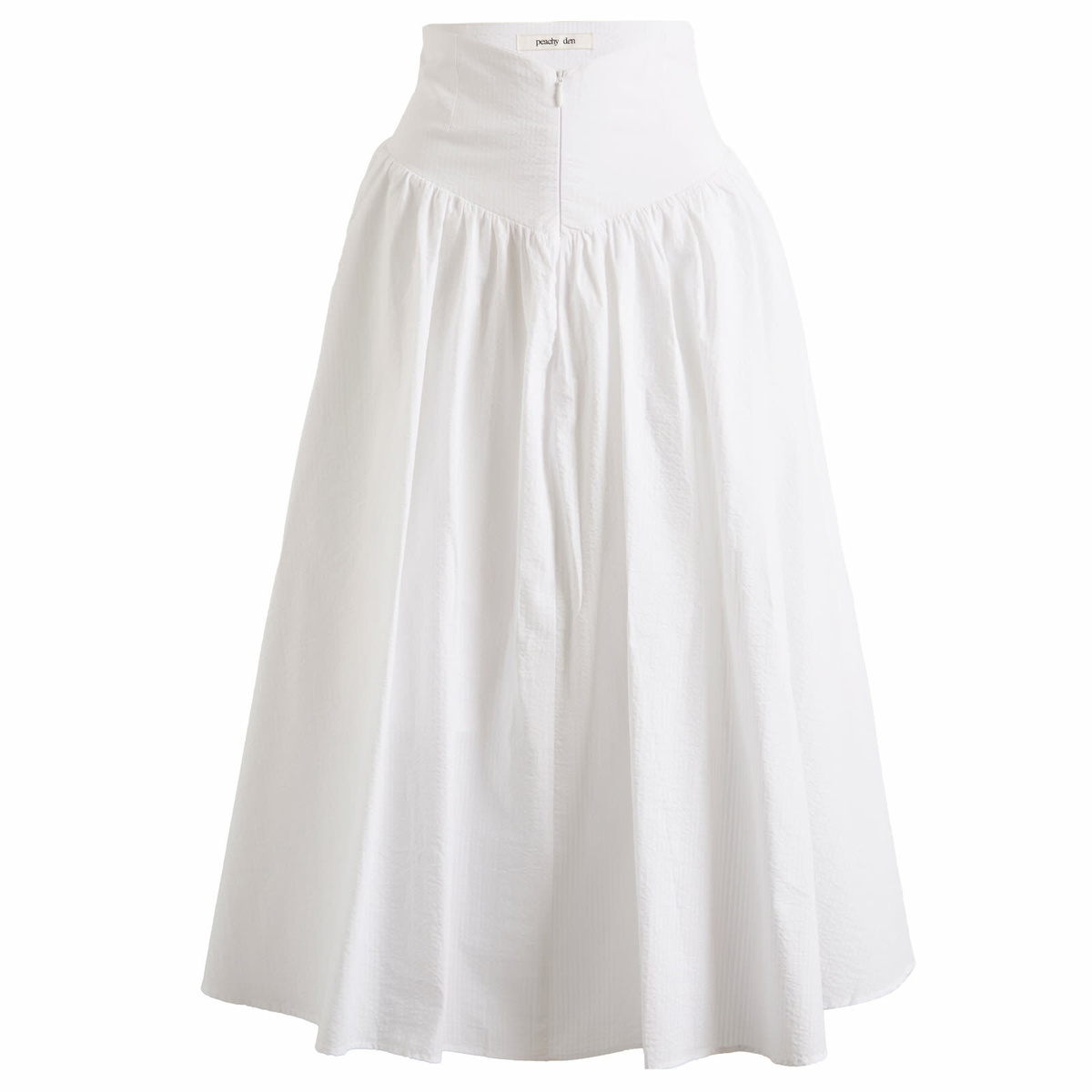 Peachy Den Women's Deba Midi Skirt in Porcelain Peachy Den