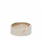 A.P.C. Men's Fine Charly Logo Ring in Gold