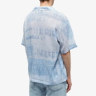 Our Legacy Men's Tie Dyed Short Sleeve Shirt in Blue Brush Stroke Print