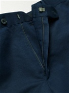 Brioni - Lerici Straight-Leg Linen and Cotton-Blend Shorts - Blue