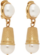Moschino Gold Clip-On Earrings