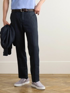 Mr P. - Philip Straight-Leg Linen-Twill Suit Trousers - Blue