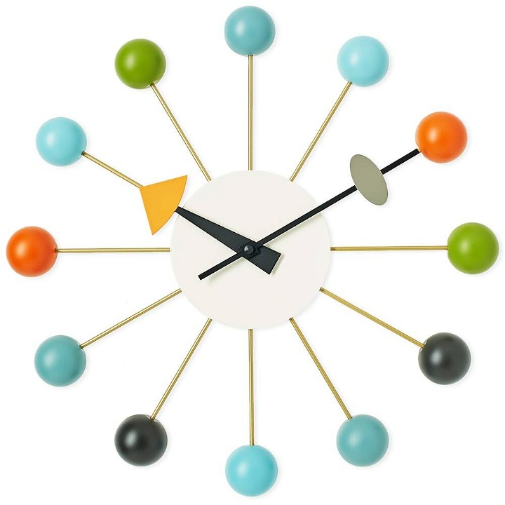 Photo: Vitra George Nelson Ball Wall Clock in Multi 